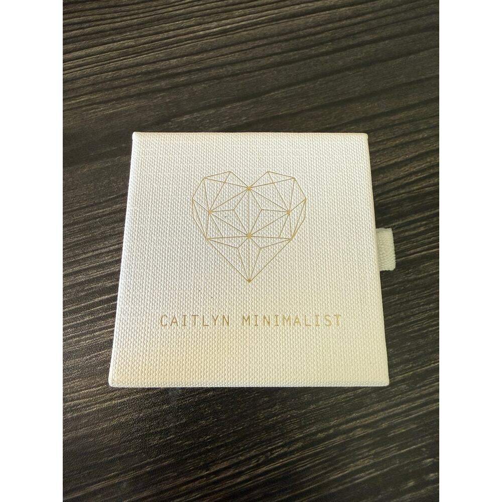 NIB Caitlyn Minimalist Gold, Black & Rhinestone Stacking Rings Sz. 10 - Picture 4 of 4